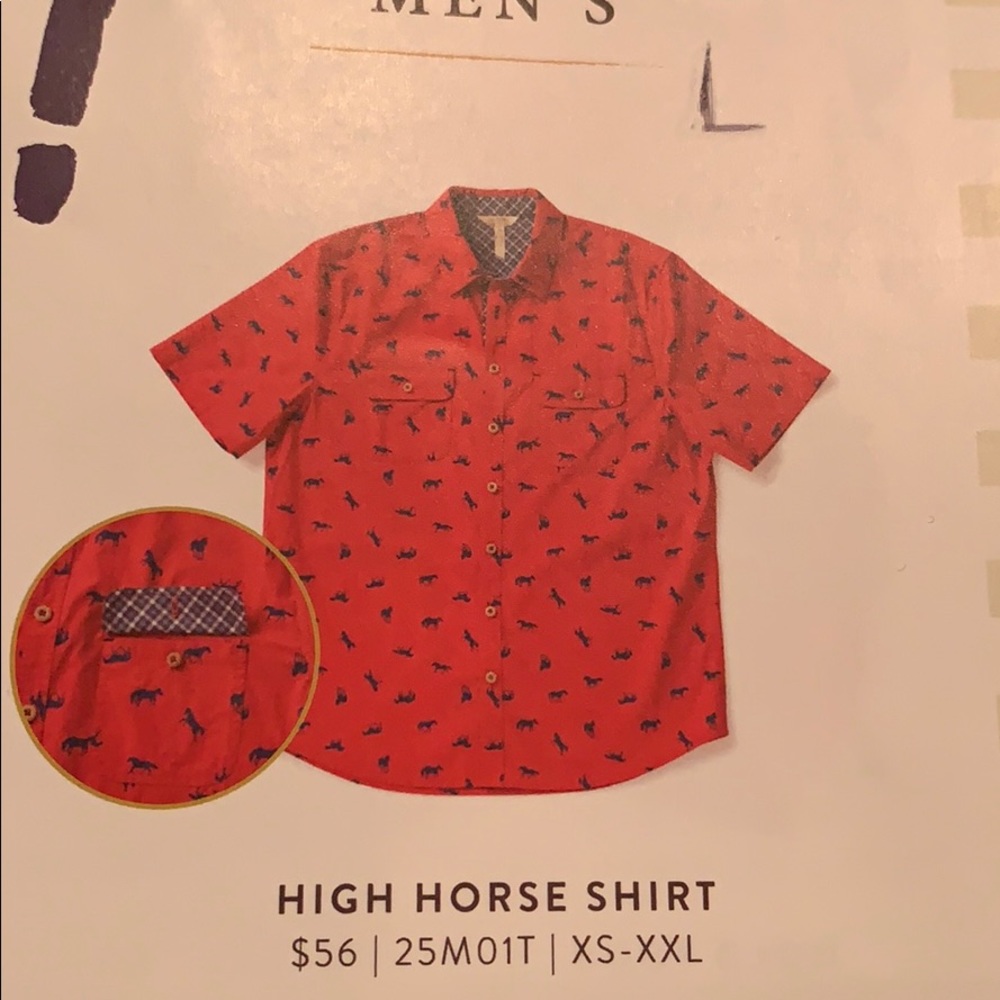 Matilda Jane men’s button down shirt size L, NWT